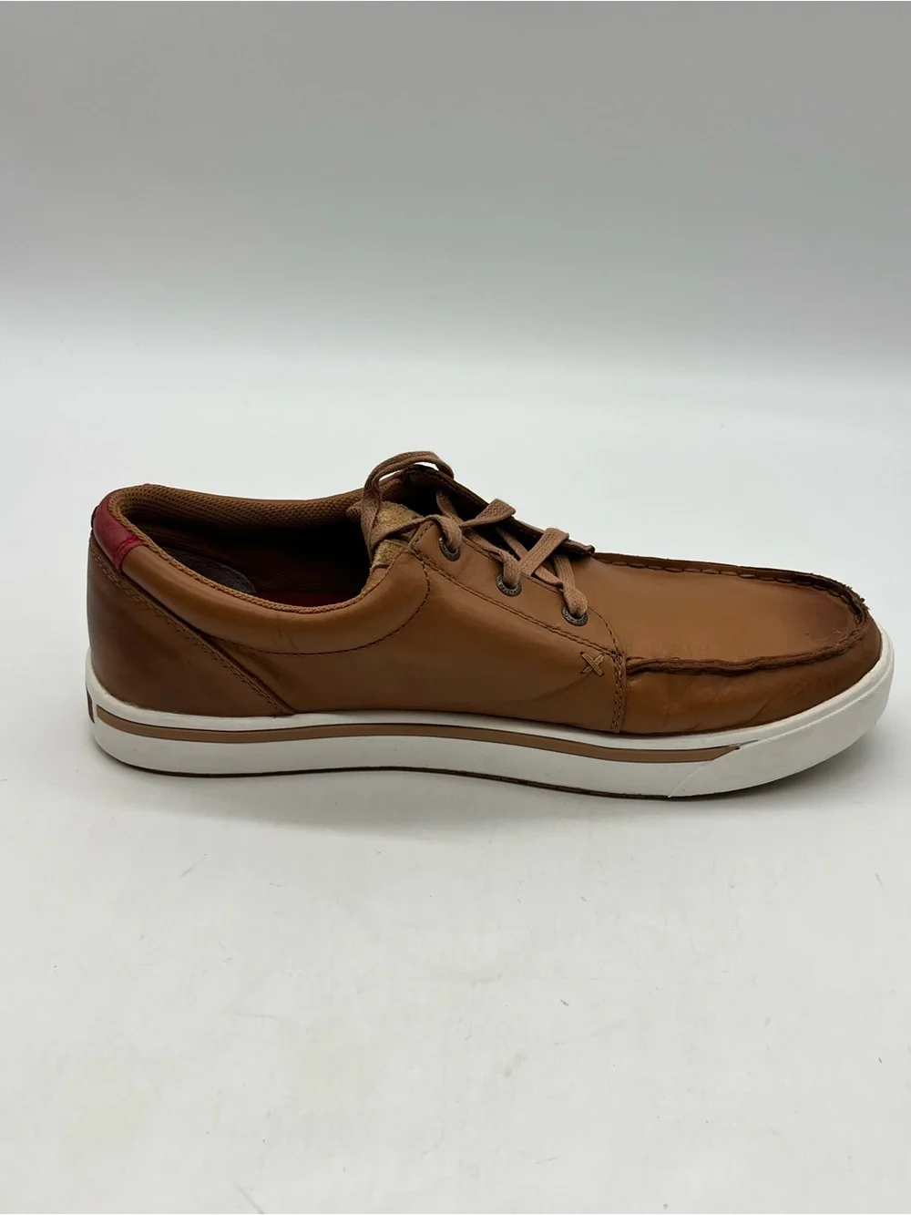 Twisted X Kicks Shoes Men’s 12.5M Brown Leather Moc Toe Casual Sneakers Shoes.